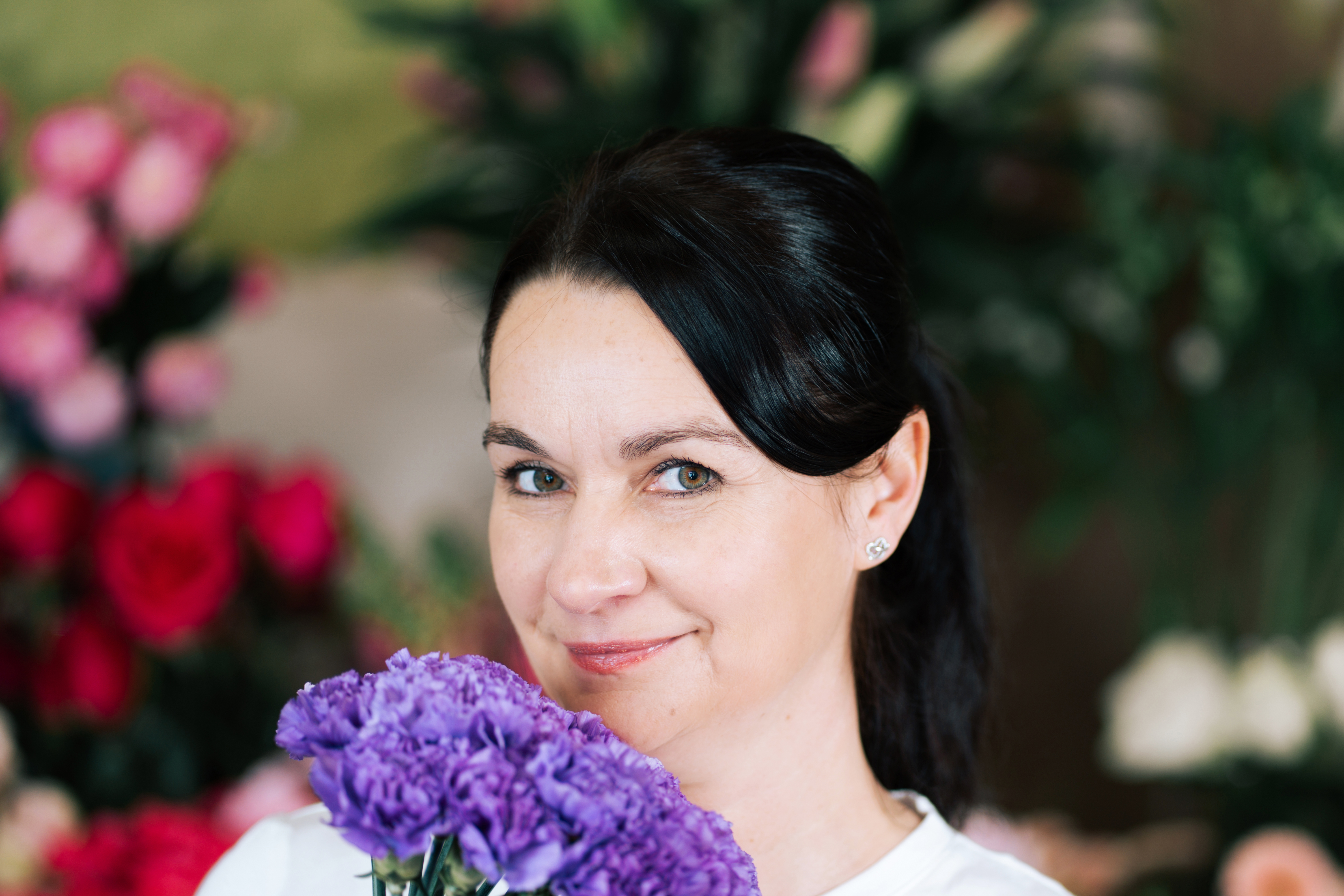 Kasia w kwiaciarni na Prawobrzeżu